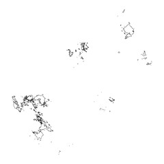 Obraz premium Kepulauan Riau province blank outline map