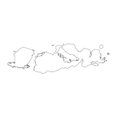 Nusa Tenggara Barat province blank outline map