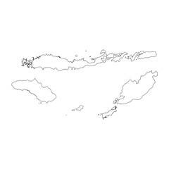 Nusa Tenggara Timur province blank outline map