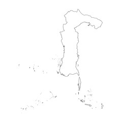 Obraz premium Sulawesi Selatan province blank outline map