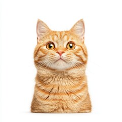 Fototapeta premium An adorable orange tabby Dwelf cat with big eyes, ready to capture hearts and bring joy to any home.
