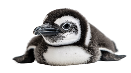 Adorable Penguin in Arctic Style Isolated on White Background