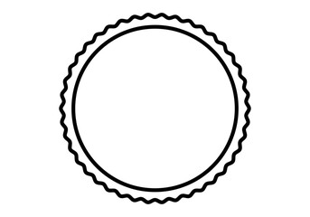 Icono negro de estampado o sello en blanco