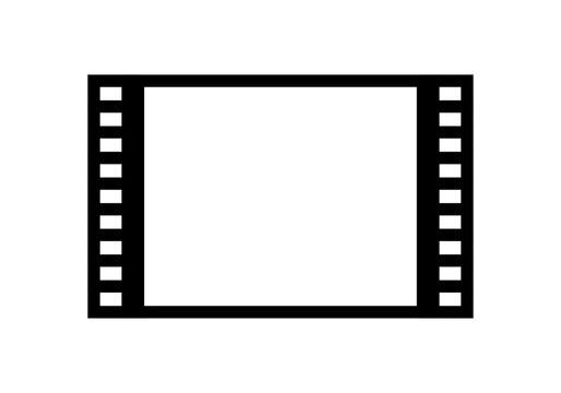 Icono negro de pel&iacute;cula de cine o carrete