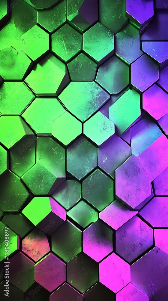 Poster abstract geometric backdrop featuring bold hexagonal shapes and a sleek, modern design for creative 