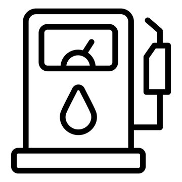 recommend clip art: Fuel gas pump station outline icon for dispensing gasoline at service stations