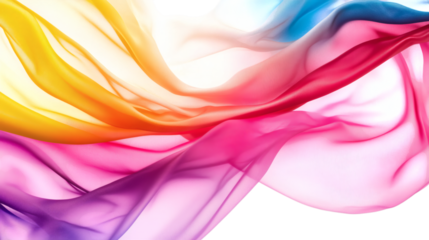 Abstract modern multicolored background, neon gradient wave colors isolated on white background