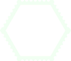 Octagonal Frame Postage Stamp Style