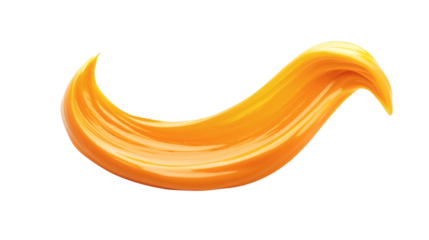 abstract orange wave isolated on white  background 