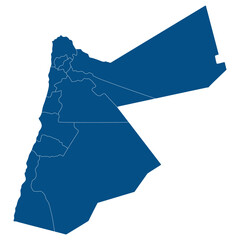 Jordan map regions in blue color.