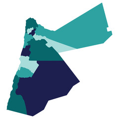 Jordan map regions in color.