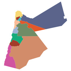 Jordan map regions in color.