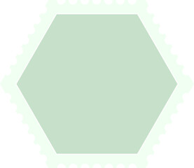 Octagonal Postage Stamp Blank Template