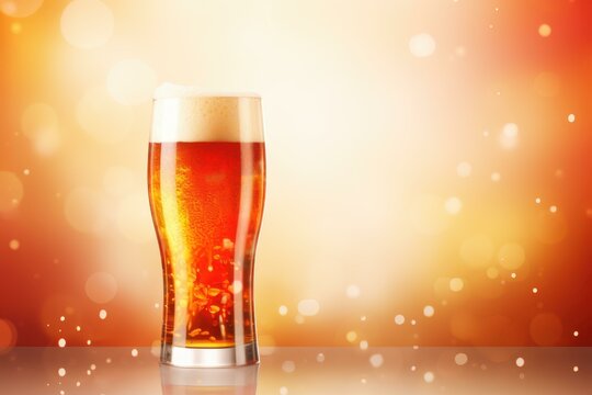 A modern brewery ad featuring a sleek, minimalist design with a bold beer mug against a clean backdrop.