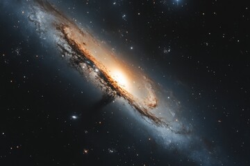 Fototapeta premium Cosmic swirl of celestial wonders. A breathtaking view of a galaxy's spiral arms.