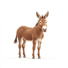 A playful Mule standing confidently, showcasing its unique features and charm in a vibrant, animated style.
