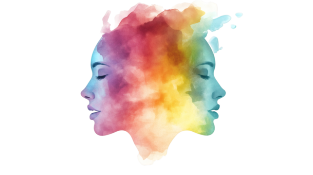 A abstract water colour shape isolated on white backgrund