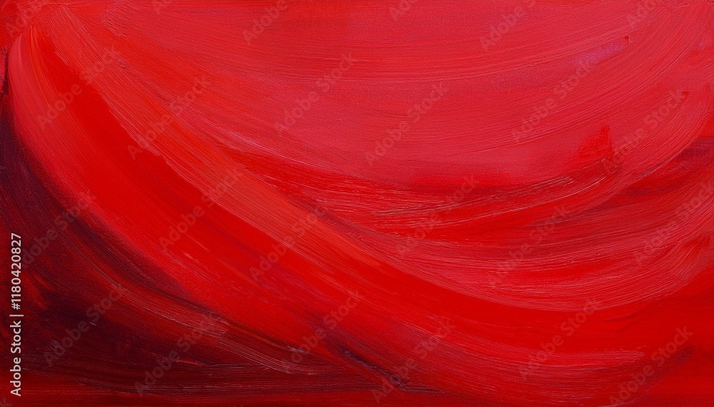 Poster a fragment of the red background painted with gouache. generated image