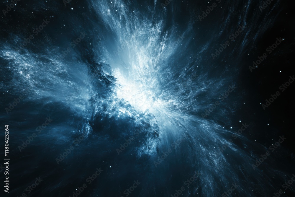 Wall mural cosmic nebula: a celestial explosion of light and color