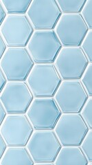 Light Blue Hexagonal Tile Pattern