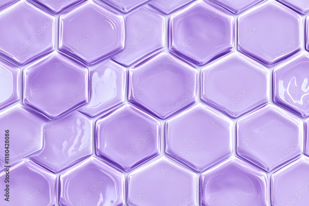 Aufkleber repeating pattern of light purple hexagonal tiles