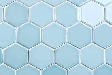 Light Blue Hexagonal Tile Pattern