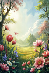 spring landscape