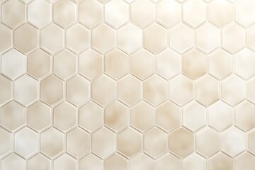 Naklejka premium Beige Hexagonal Tile Pattern
