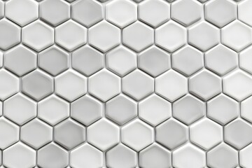 Naklejka premium Hexagonal Tile Pattern in Gray and White