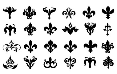 Floral Flowers Silhouette Vector Pack graphic drawing illustration for stickers, streetwear, t-shirts, logos, print-on-demand, print, or branding
