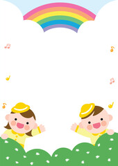 유치원 어린이집 배경 일러스트