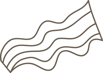 Doodle Wavy Bacon Drawing