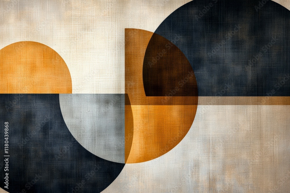 Poster painting of a circle with a triangle inside of it