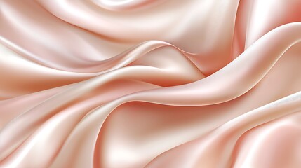 Fototapeta premium Elegant Draped Peach Silk Fabric Texture