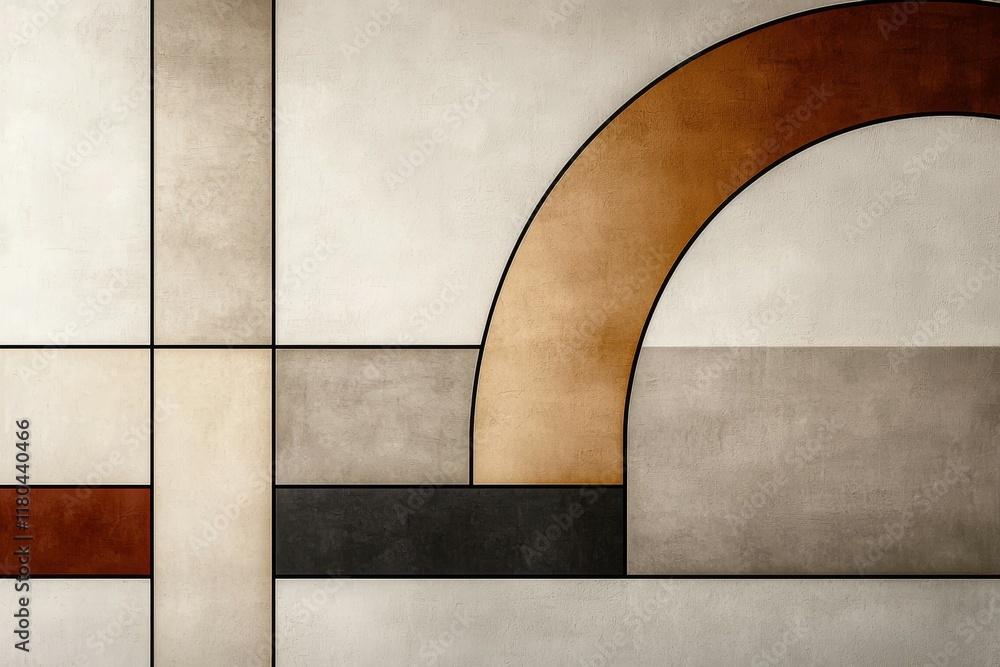 Poster the image is a piece of abstract art with a brown and white color scheme