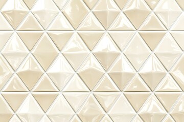 Cream-Colored Glossy Triangular Tile Texture