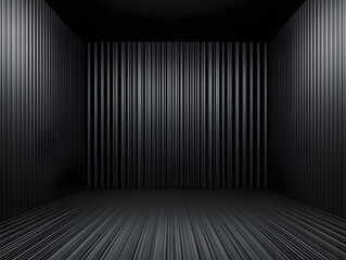 Dark Grey Room with Vertical Linear Texture