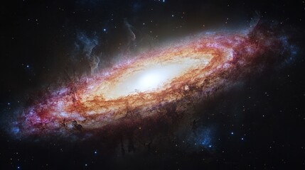 Majestic Spiral Galaxy Amidst Distant Stars and Nebulae