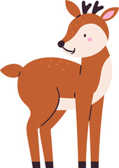 Obraz premium Childish Deer Handdrawn
