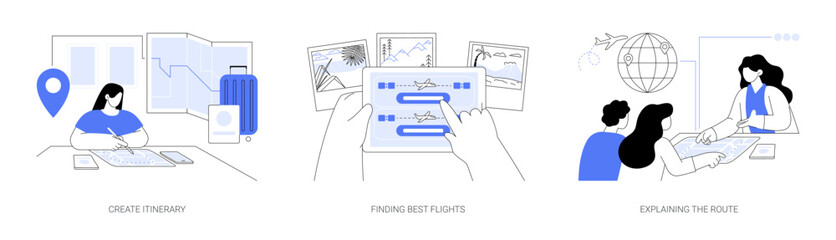 Travel planner isolated cartoon vector illustrations se © Visual Generation