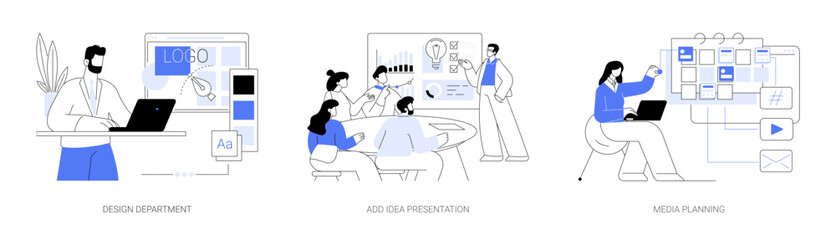 Advertising agency isolated cartoon vector illustrations se