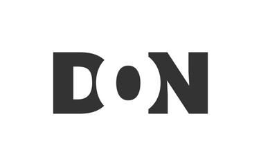 DON logo design. Initial letter D O N bold font style for tech startups, consulting, corporate branding. Creative company name, headlines typography identity, trendy logotype.