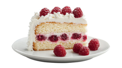 raspberry cheesecake on white background best for party or birthday