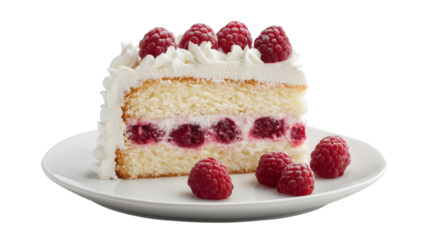 raspberry cheesecake on white background best for party or birthday