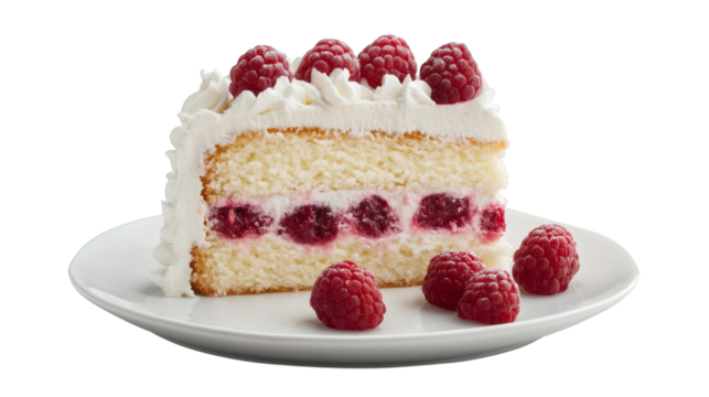 raspberry cheesecake on white background best for party or birthday