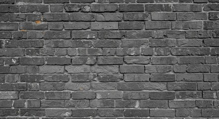 Obraz premium Beautiful aligned gray brick wall in old and rusty way as wallpaper