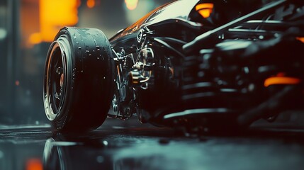 Fototapeta premium Futuristic Sports Car: Sleek Design, Powerful Engine