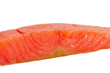 Lightly salted red salmon fish isolate