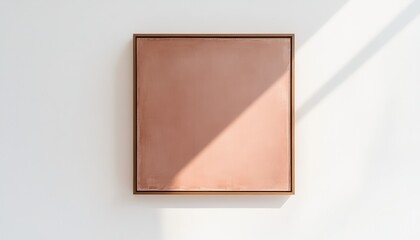 Fototapeta premium Pale Pink Canvas Artwork in Wooden Frame