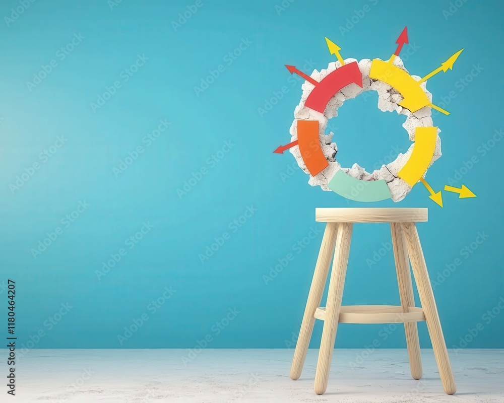 Poster graphic of stool with arrows pointing to causes of texture changes